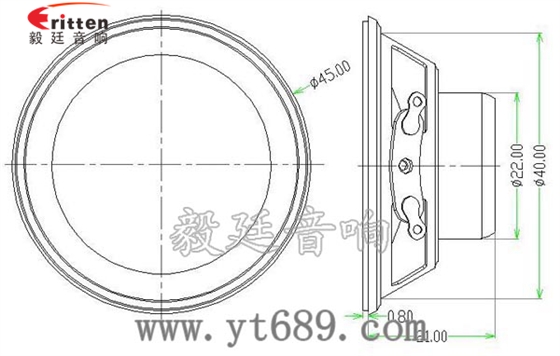 45mm13芯3瓦喇叭成品圖