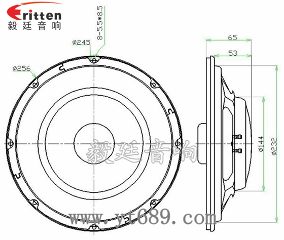10寸150瓦汽車音響重低音喇叭成品圖 1.38寸40瓦舞臺音箱全頻喇叭成品圖