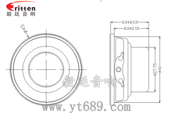 45mm4歐8瓦小喇叭成品圖