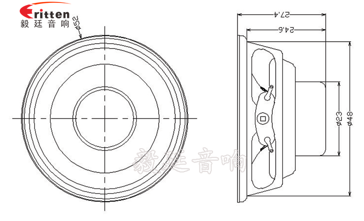 52mm5W藍牙音箱喇叭成品圖
