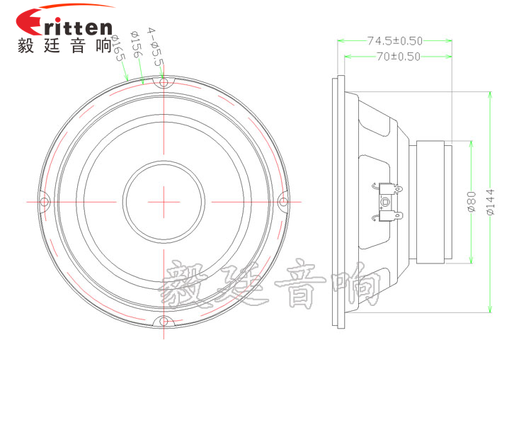 6.5寸4歐40WHIFI音箱喇叭成品圖