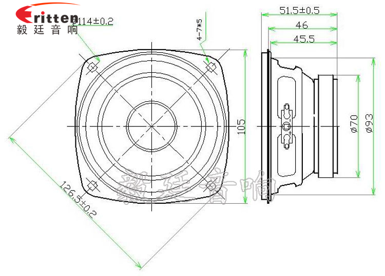 3寸20W全頻HiFi音箱喇叭成品圖